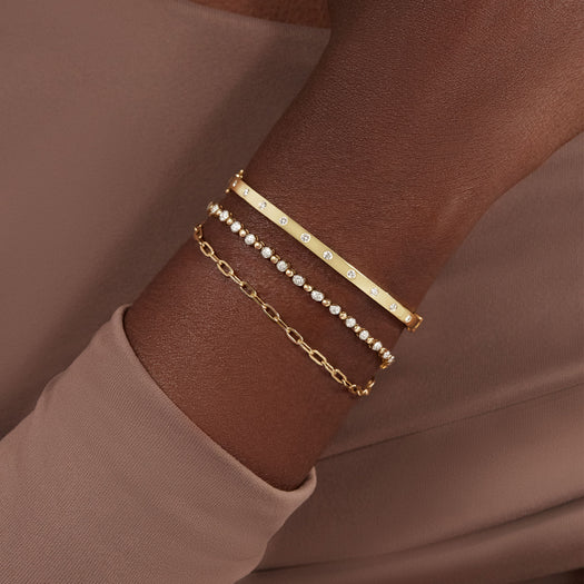 Stone And Strand Dainty Together Forever Diamond Bangle