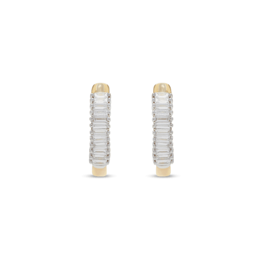 Stone And Strand Dainty Up And Down Baguette Diamond Huggies