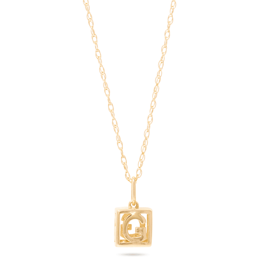 Stone And Strand Diamond Baby Block Initial Necklace
