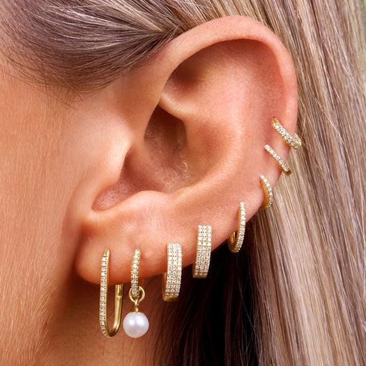 Stone And Strand Diamonds On Diamonds Huggie Earrings