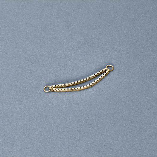 Stone And Strand Double Block Chain Connector Earring