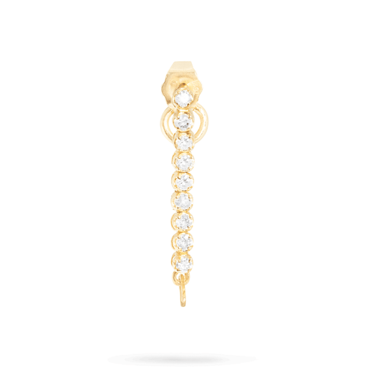 Stone And Strand Drop Shot Front To Back Diamond Earring