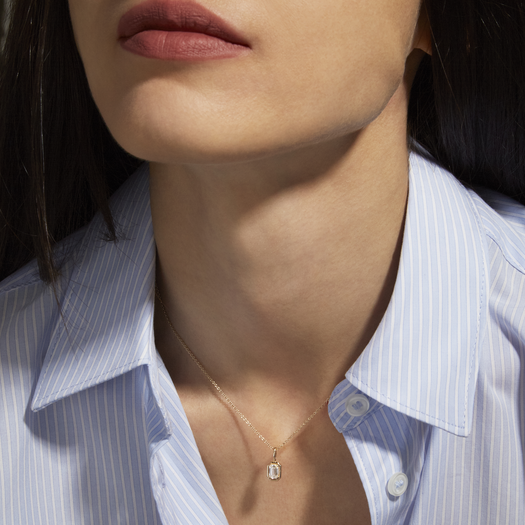 Stone And Strand Emerald Cut Birthstone Bonbon Necklace