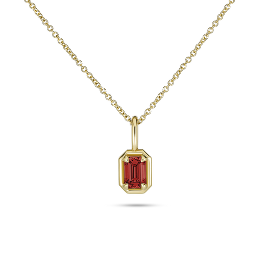 stone and strand Emerald Cut Birthstone Bonbon Necklace