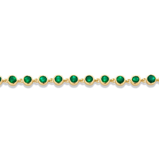 Stone And Strand Emerald Luxe Bezel Tennis Bracelet