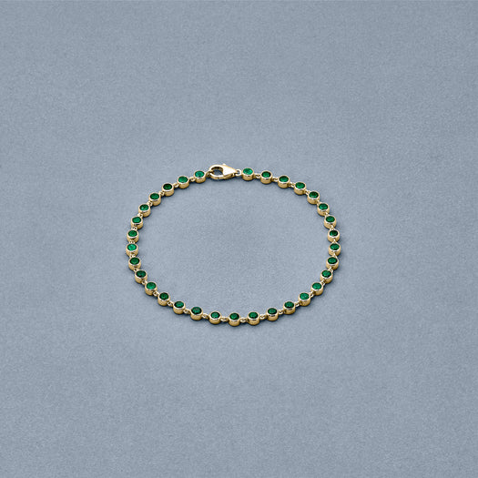 Stone And Strand Emerald Luxe Bezel Tennis Bracelet