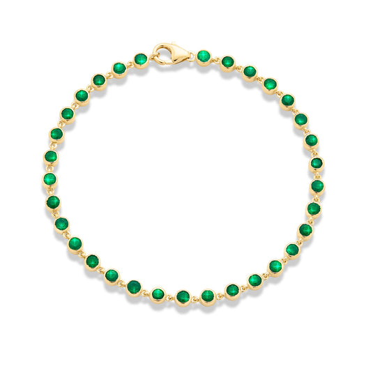 stone and strand Emerald Luxe Bezel Tennis Bracelet