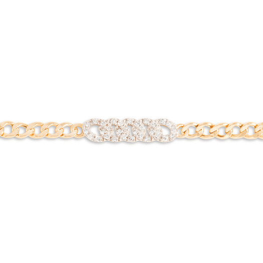 Stone And Strand Fine Diamond Pave Curb Chain Bracelet
