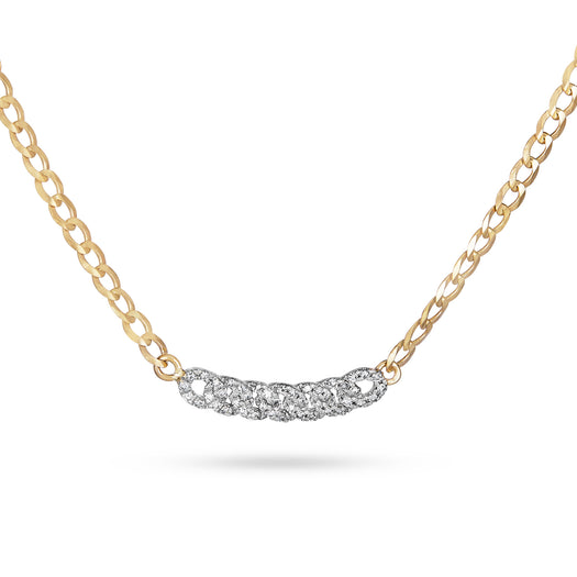 stone and strand Fine Diamond Pave Curb Chain Necklace