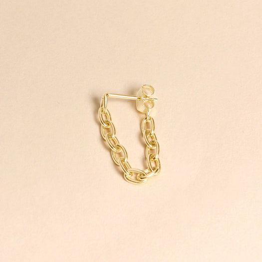 Stone And Strand Gold Plated Front To Back Chunky Chain Earrings
