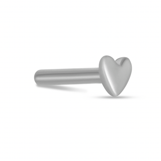 Stone And Strand Heart Threadless Push Pin Flat Back