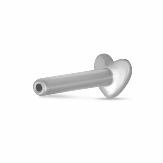 Stone And Strand Heart Threadless Push Pin Flat Back