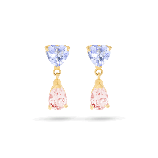 stone and strand Just the Two of Us Geranium Drop Earrings