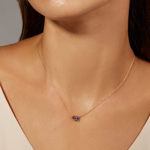 Stone And Strand Just The Two Of Us Geranium Necklace