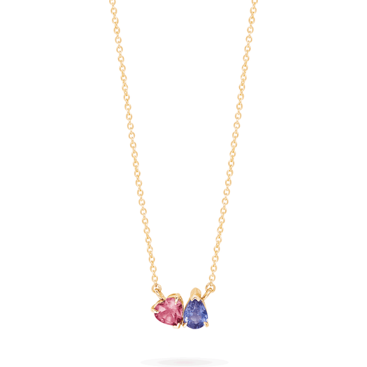 stone and strand Just the Two of Us Geranium Necklace