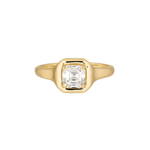 stone and strand LAB-Created Asscher Icon Pinky Ring
