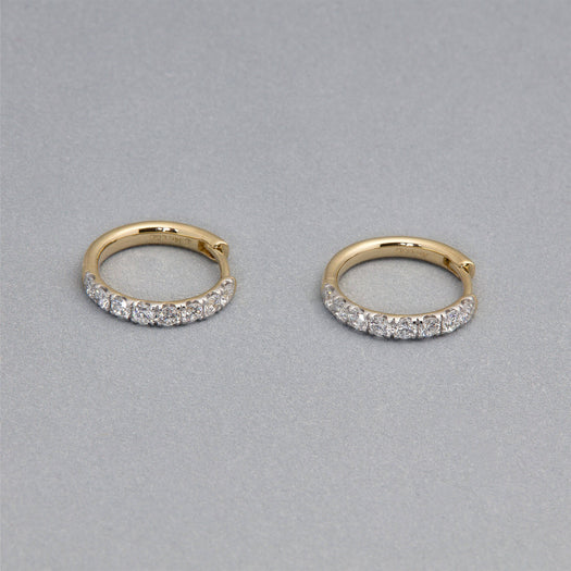 Stone And Strand LAB-Created Bold Second Hole Hoops