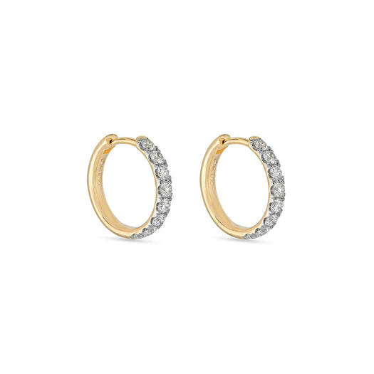 stone and strand LAB-Created Bold Second Hole Hoops