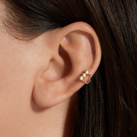 Stone And Strand LAB-Created Bubble Up Chained Push Pin Flat Back