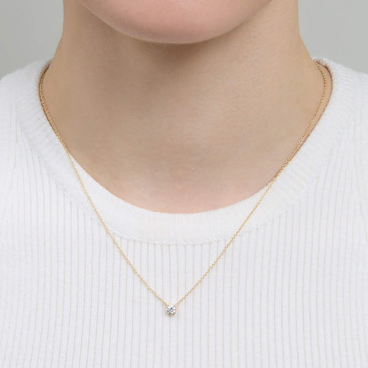 Stone And Strand LAB-Created Classic Solitaire Necklace