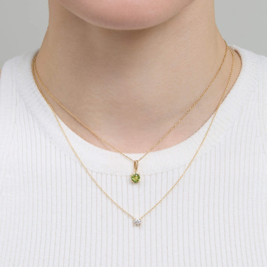 Stone And Strand LAB-Created Classic Solitaire Necklace
