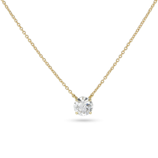stone and strand LAB-Created Classic Solitaire Necklace