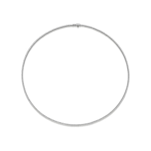 stone and strand LAB-Created Dainty Diamond Tennis Choker