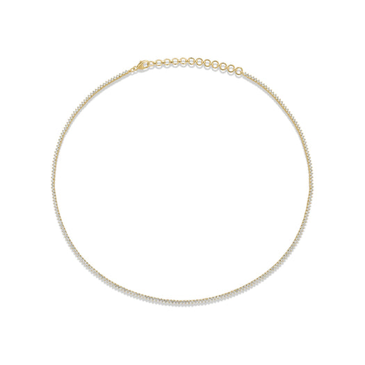 stone and strand LAB-Created Diamond Adjustable Tennis Choker