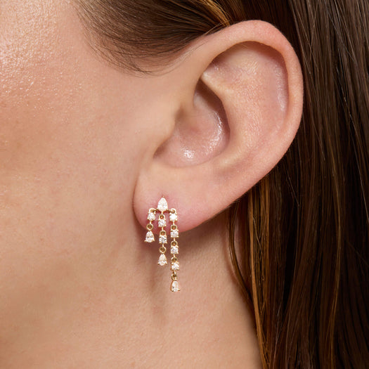 Stone And Strand LAB-Created Diamond Boulevard Earrings