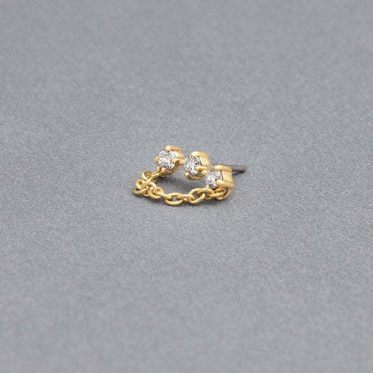 Stone And Strand LAB-Created Diamond Bright Lights Chain Push Pin Flat Back