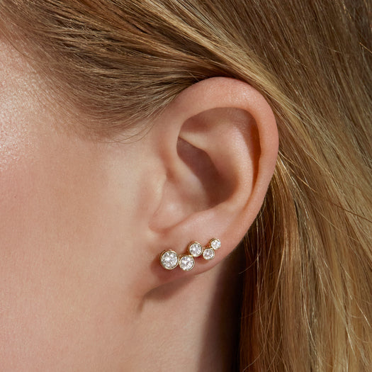 Stone And Strand LAB-Created Diamond Bubble Up Ear Climber