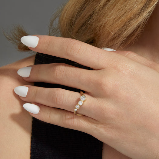 Stone And Strand LAB-Created Diamond Bubble Up Swell Ring