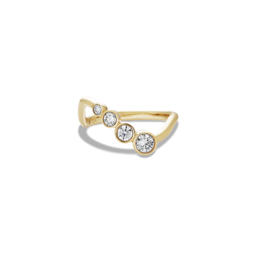 stone and strand LAB-Created Diamond Bubble Up Swell Ring