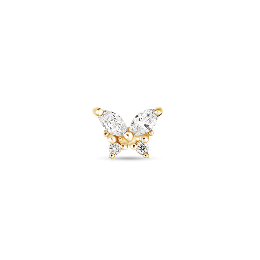 stone and strand LAB-Created Diamond Butterfly Push Pin Flat Back