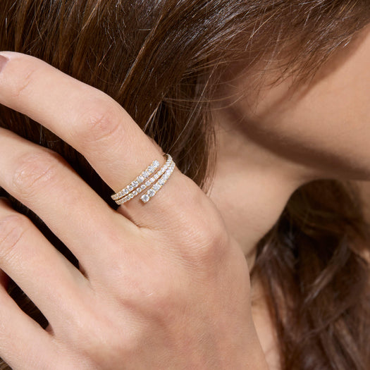 Stone And Strand LAB-Created Diamond Circuit Stripe Ring