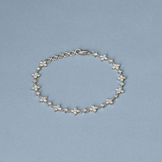 Stone And Strand LAB-Created Diamond Clover Bracelet