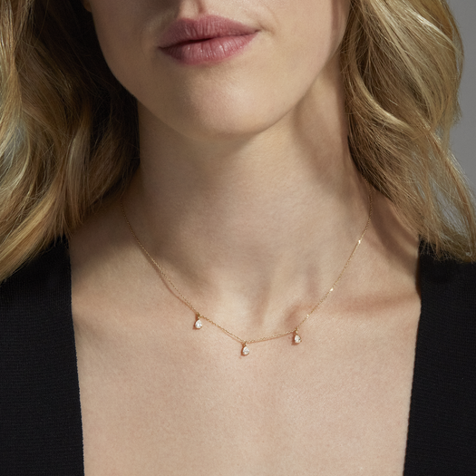 Stone And Strand LAB-Created Diamond Droplets Necklace