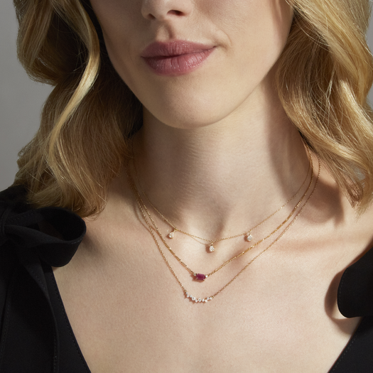 Stone And Strand LAB-Created Diamond Droplets Necklace