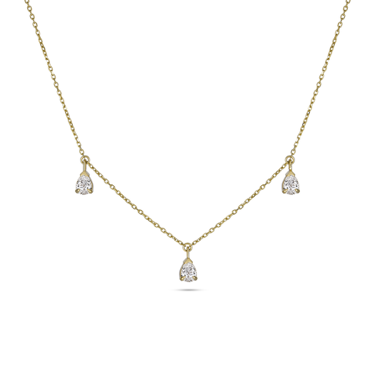 stone and strand LAB-Created Diamond Droplets Necklace