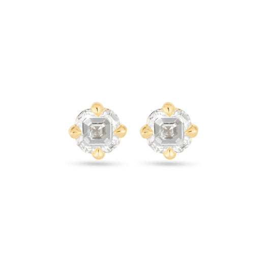 stone and strand LAB-Created Diamond Essential Asscher Stud Earrings