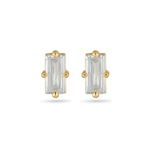 stone and strand LAB-Created Diamond Essential Baguette Stud Earrings