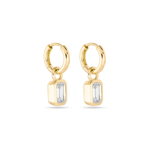 Stone And Strand LAB-Created Diamond Essential Emerald Cut Huggies