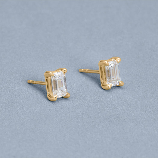 Stone And Strand LAB-Created Diamond Essential Emerald Cut Stud Earrings
