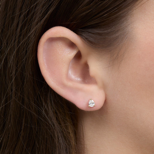 Stone And Strand LAB-Created Diamond Essential Pear Stud Earrings