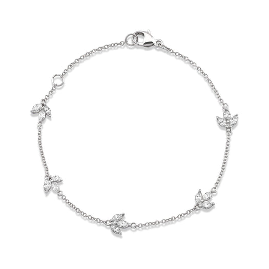 stone and strand LAB-Created Diamond Fleur Bracelet