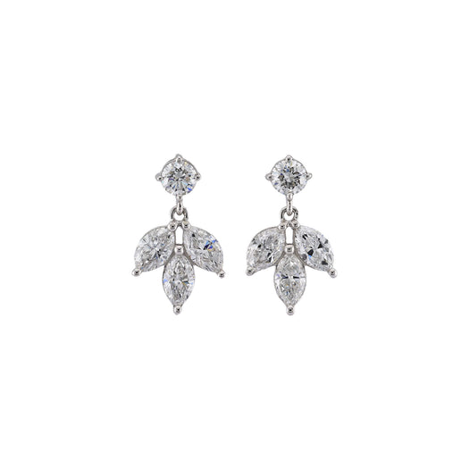 stone and strand LAB-Created Diamond Fleur Dangle Earrings