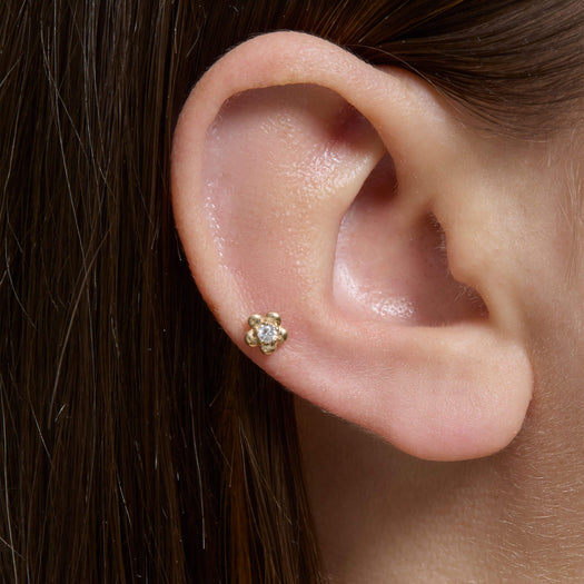 Stone And Strand LAB-Created Diamond Flower Push Pin Flat Back