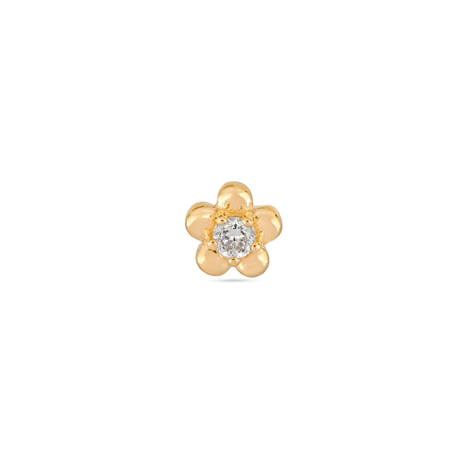 stone and strand LAB-Created Diamond Flower Push Pin Flat Back
