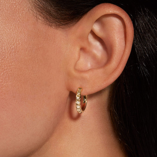 Stone And Strand LAB-Created Diamond La Scala Hoops