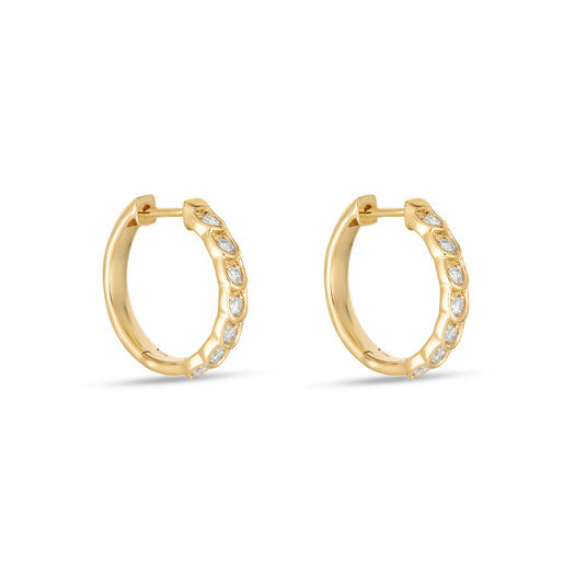 stone and strand LAB-Created Diamond La Scala Hoops
